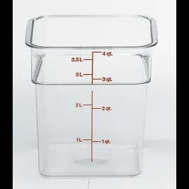 Camwear® CamSquares® Food Storage Container 4 QT Clear Square PC With Handles 1/Each