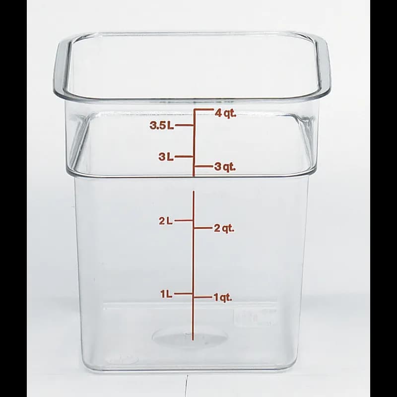 Camwear® CamSquares® Food Storage Container 4 QT Clear Square PC With Handles 1/Each