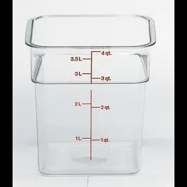 Camwear® CamSquares® Food Storage Container 4 QT Clear Square PC With Handles 1/Each