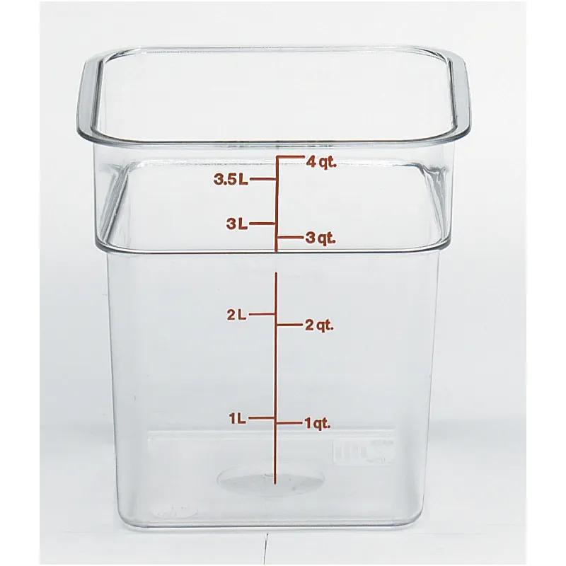 Camwear® CamSquares® Food Storage Container 4 QT Clear Square PC With Handles 1/Each