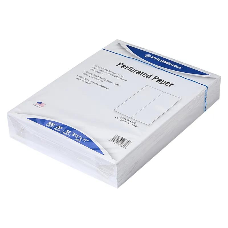 Menu 8.5X11 IN Paper White Vertical Perforation 20# 2500/Case