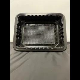 Meat Pad & Tray 8.75X6.72X1.8 IN 1 Compartment PP Black Rectangle Barrier 4200/Pallet