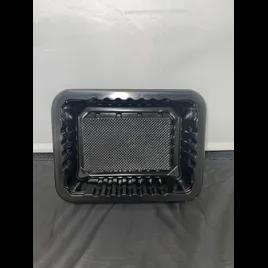 Meat Pad & Tray 8.75X6.72X2.25 IN 1 Compartment PP Black Rectangle Barrier 3640/Pallet