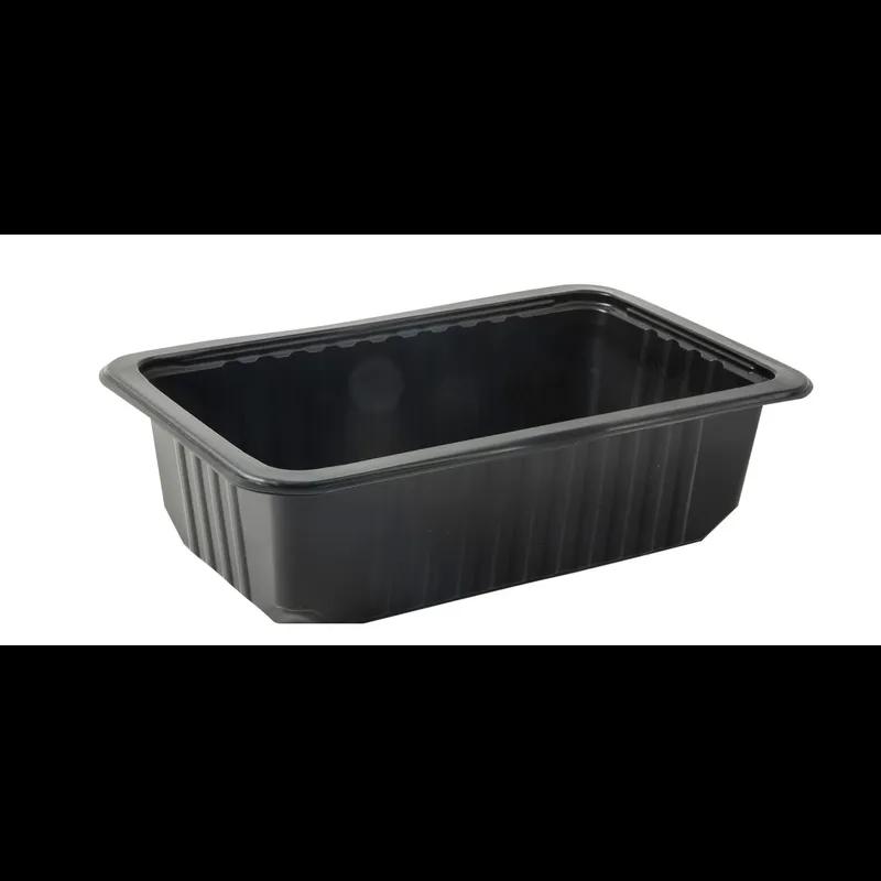Meat Tray 10.69X6.72X3 IN 1 Compartment PP Black Rectangle Barrier 2688/Pallet