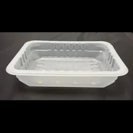 Meat Tray 8.75X6.72X1.6 IN PP Clear Rectangle Barrier 4200/Pallet