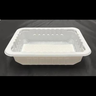 Meat Pad & Tray 8.75X6.72X2 IN 1 Compartment PP White Rectangle Barrier 3920/Pallet