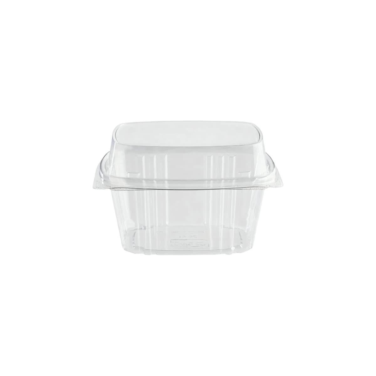 resq® SelloPlus® Deli Container Hinged With High Dome Lid 16 OZ Plastic Clear Square 200/Case