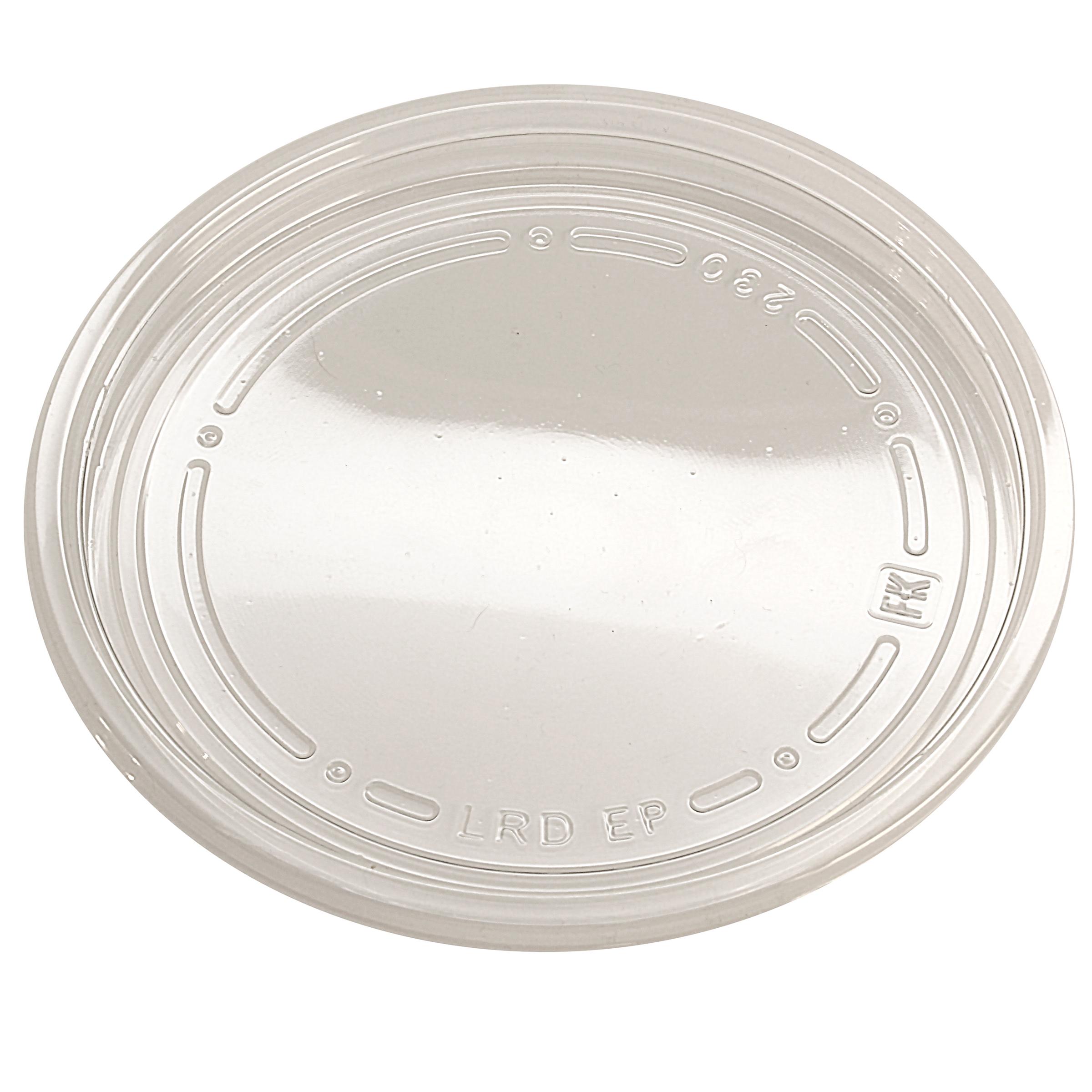 Alur Lid Flat 4.7X0.4 IN RPET Clear Round For 8-12-16-24-32 OZ Container Equal Pressure 500/Case