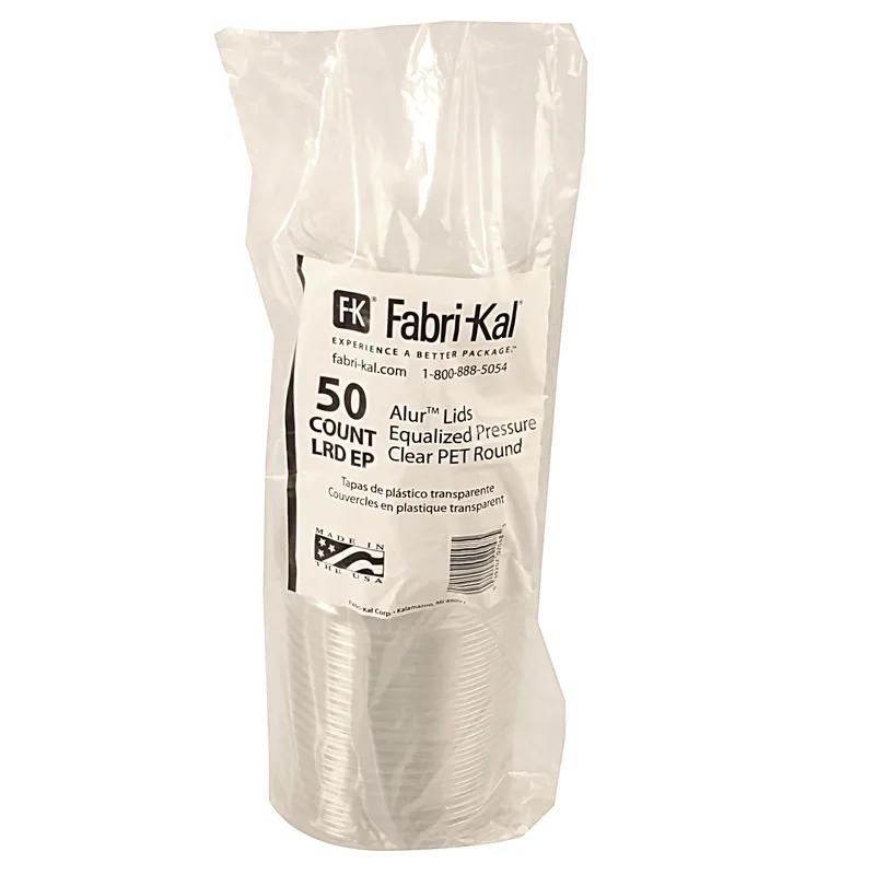 Alur Lid Flat 4.7X0.4 IN RPET Clear Round For 8-12-16-24-32 OZ Container Equal Pressure 500/Case