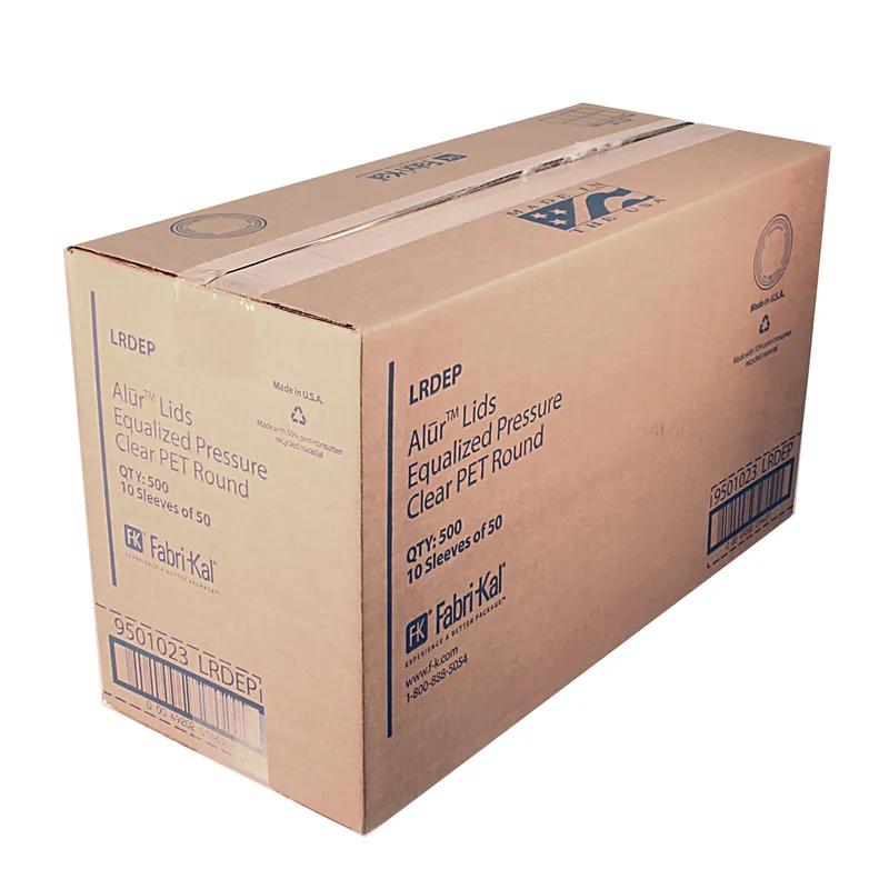 Alur Lid Flat 4.7X0.4 IN RPET Clear Round For 8-12-16-24-32 OZ Container Equal Pressure 500/Case