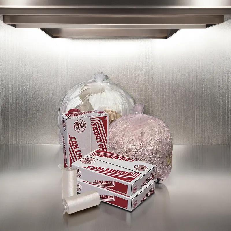 Liner 46X40 IN 45 GAL Clear 0.95MIL Roll Perforated 100/Case