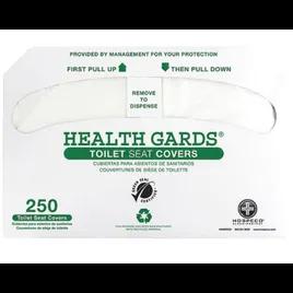 Health Gards® Toilet Seat Cover Recycled Paper White Half-Fold 2500/Case