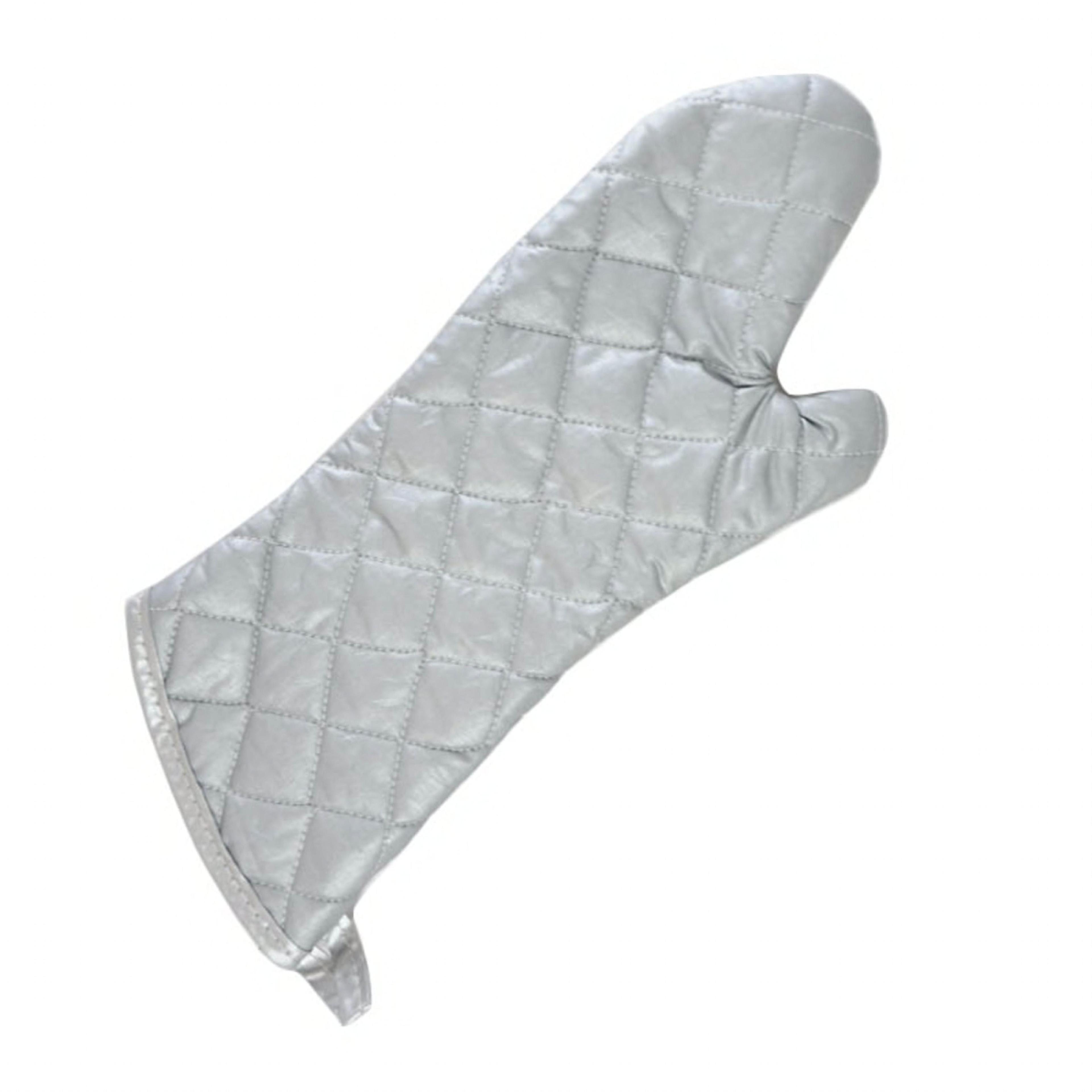 Oven Mitt 17 IN Silver -40F to 400F 1/Pair