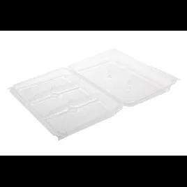 Take-Out Container Hinged 11.9X8X2 IN RPET PLA Clear 100/Case