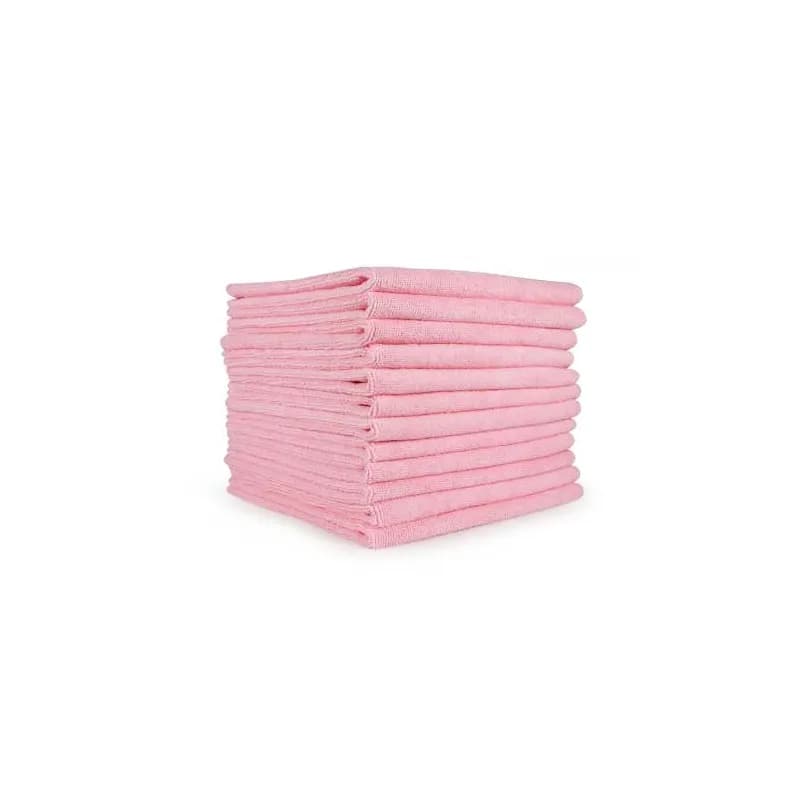 HOSPECO® Smart Choice 12X12 IN Microfiber Pink Square Launderable 320 GSM Lint-Free 12 Count/Pack 20 Packs/Case