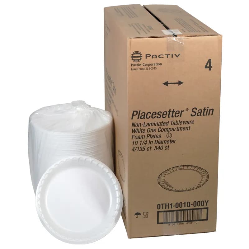 Plate 10.3X1 IN Polystyrene Foam White Unlaminated 540/Case