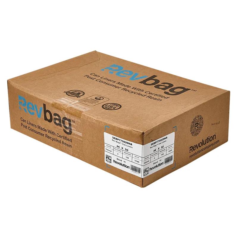 Can Liner 44X50 IN Natural Plastic 1.35MIL 25 Count/Pack 4 Packs/Case 100 Count/Case