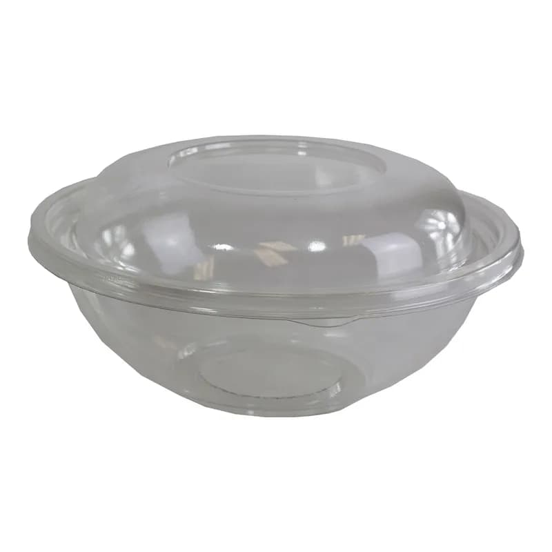 Bowl & Lid Combo With Dome Lid 48 OZ PET Clear Round 100/Case