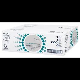 Papernet Dissolve Tech Roll Paper Towel 800 FT 1PLY Virgin Pulp Embossed Hardwound 2.01IN Core Diameter 6 Rolls/Case