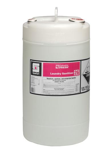 Clothesline Fresh® Laundry Sanitizer 26 Unscented 15 GAL Neutral 1/Drum