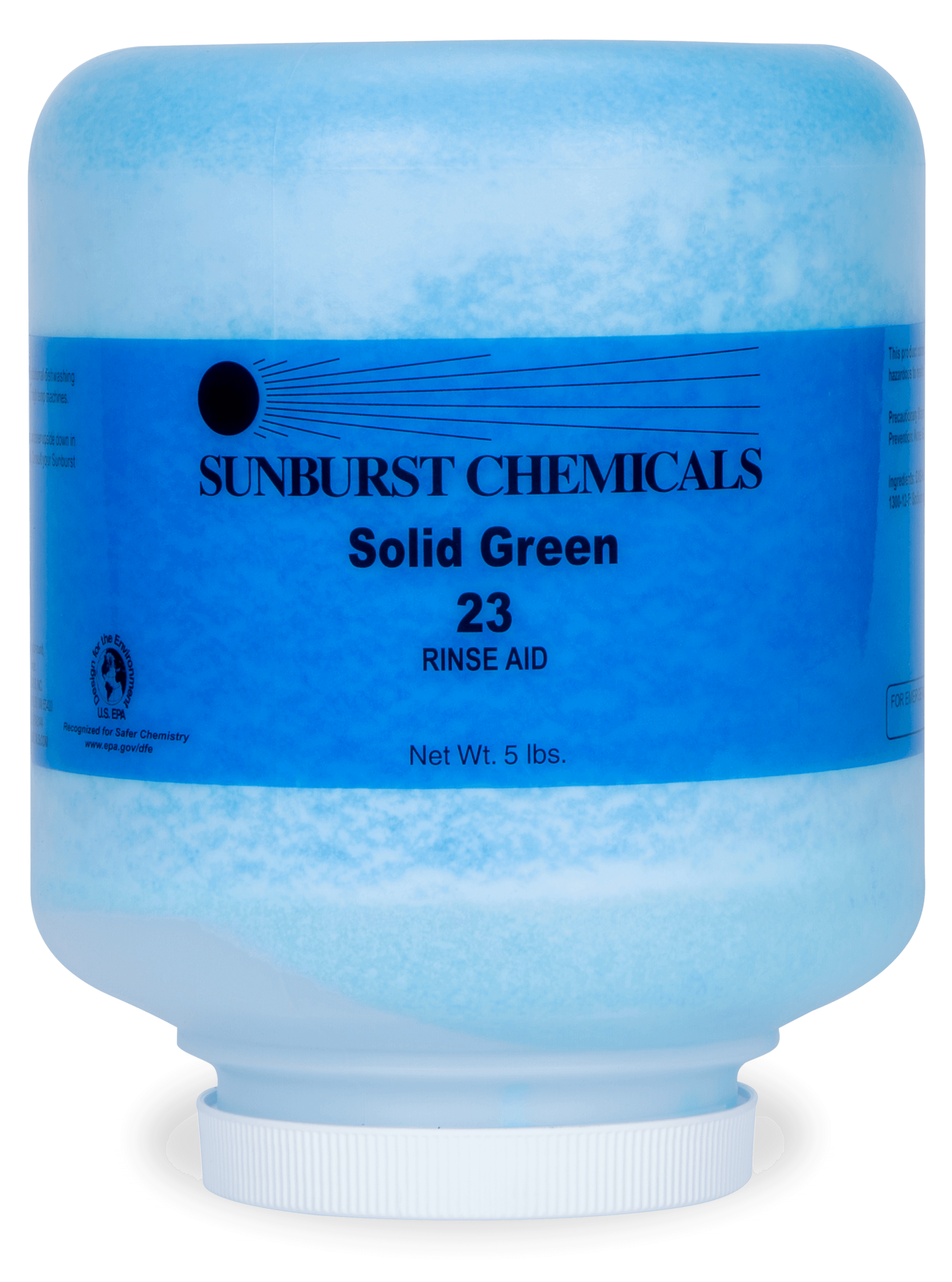 Solid Green 23 Unscented Rinse Aid 5 LB Solid 1/Case