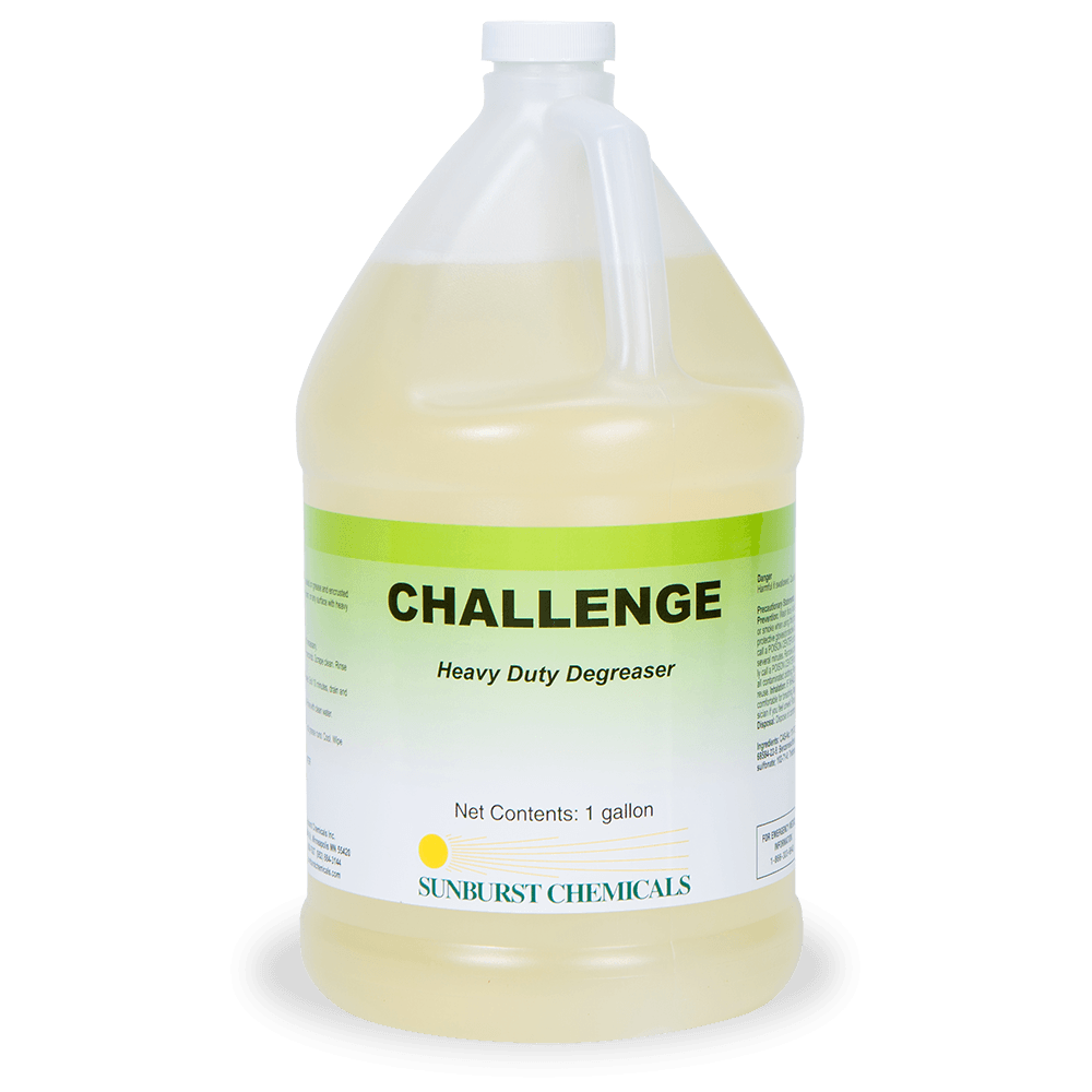 Challenge Degreaser 1 GAL Kitchen Alkaline Concentrated Heavy Duty Liquid 4/Case