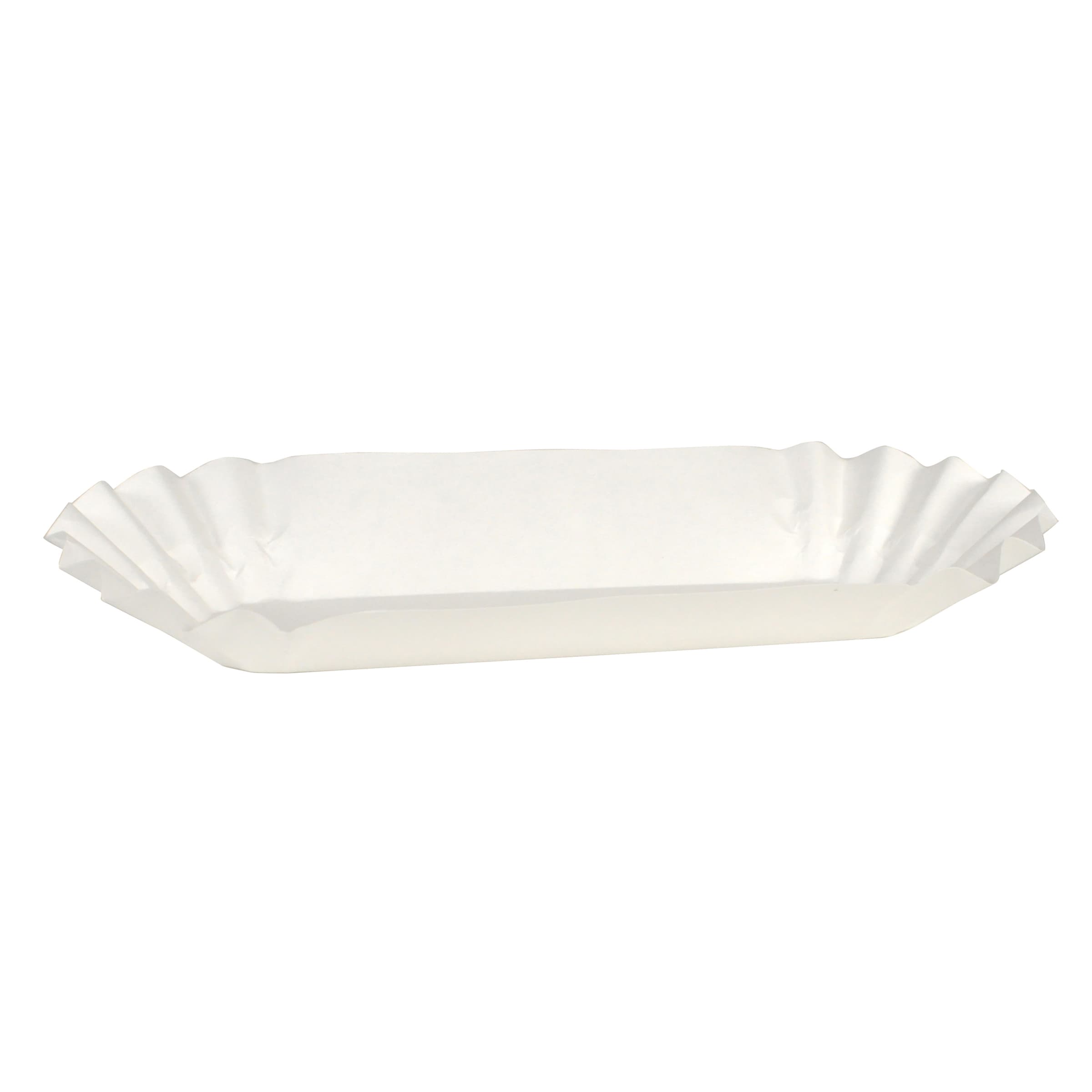 Food Tray 5.75X5.75 IN Paper White Fluted 3000/Case