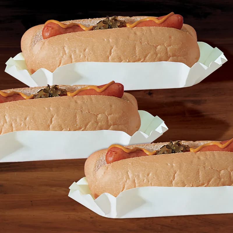 Food Tray 5.75X5.75 IN Paper White Fluted 3000/Case