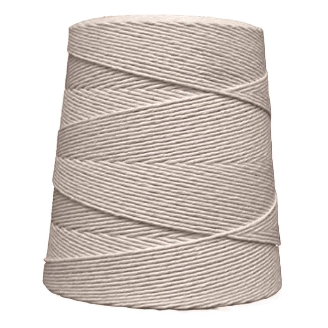 Twine 2.5 LB White Cone Cotton Polyester 16PLY Unpolished 20 Count/Case