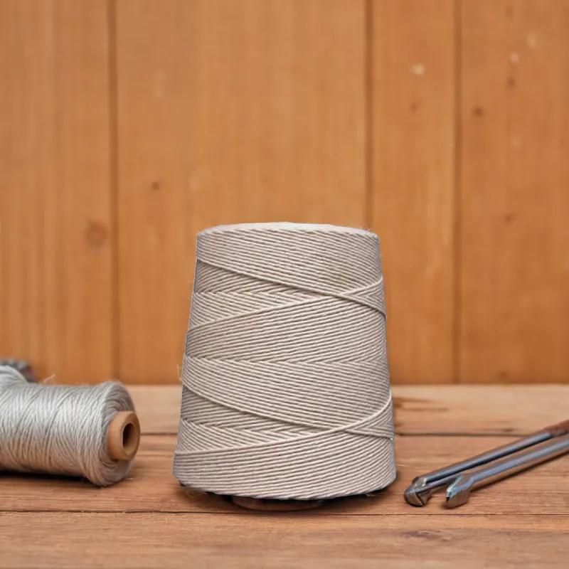 Twine 2.5 LB White Cone Cotton Polyester 16PLY Unpolished 20 Count/Case