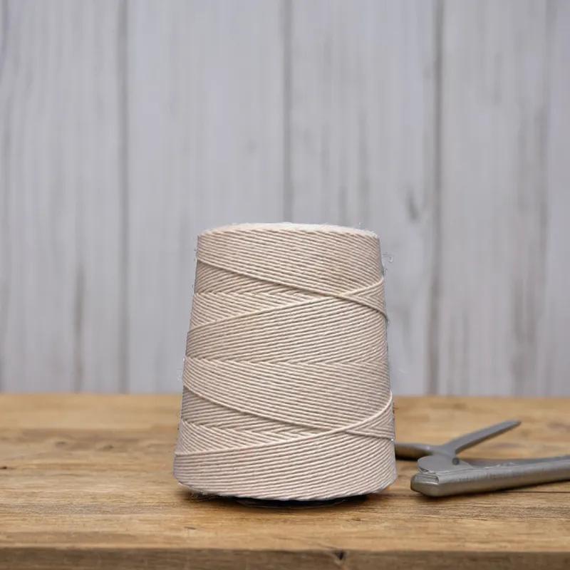 Twine 2.5 LB White Cone Cotton Polyester 16PLY Unpolished 20 Count/Case