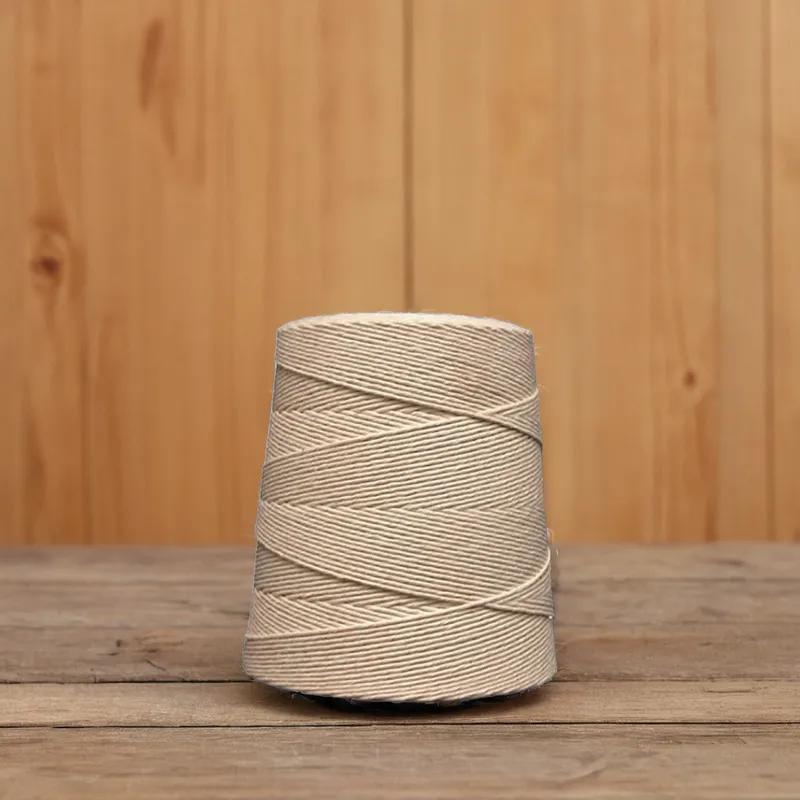 Twine 2.5 LB White Cone Cotton Polyester 16PLY Unpolished 20 Count/Case