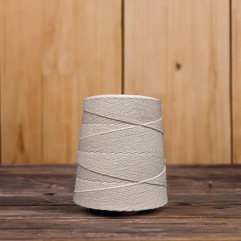 Twine 2.5 LB White Cone Cotton Polyester 16PLY Unpolished 20 Count/Case