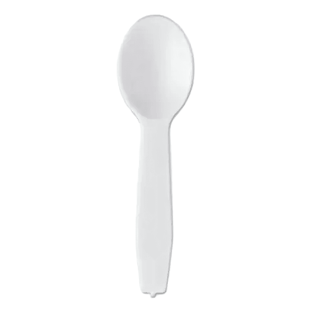 Victoria Bay Tasting Spoon 3 IN PS White Medium Weight Unwrapped 500 Count/Pack 6 Packs/Case 3000 Count/Case