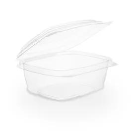 Deli Container Hinged With Flat Lid 8 OZ PLA Clear 300/Case