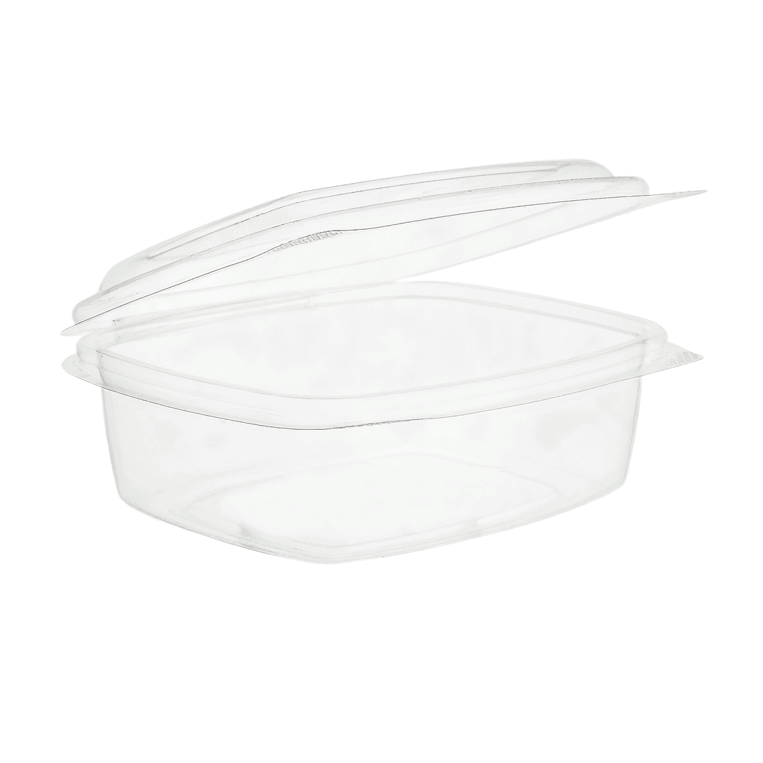 Deli Container Hinged With Flat Lid 12 OZ PLA Clear 300/Case