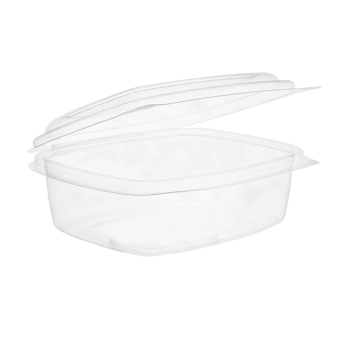 Deli Container Hinged With Flat Lid 12 OZ PLA Clear 300/Case