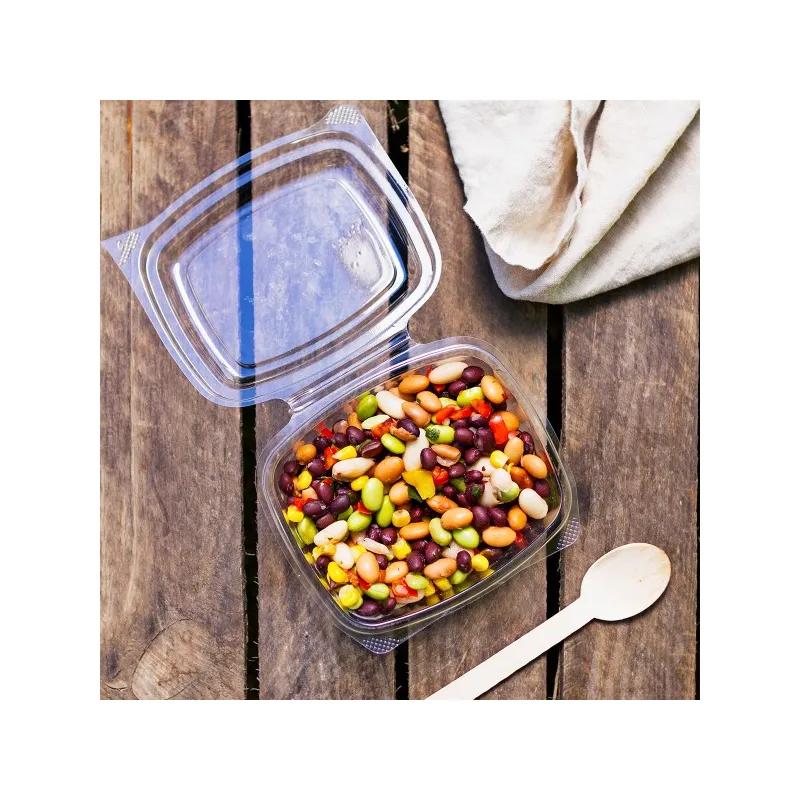 Deli Container Hinged With Flat Lid 12 OZ PLA Clear 300/Case