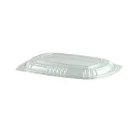 MicroRaves® Lid Dome Large (LG) 10.25X7.25X0.94 IN PP Clear Rectangle For Container Microwave Safe Anti-Fog 250/Case