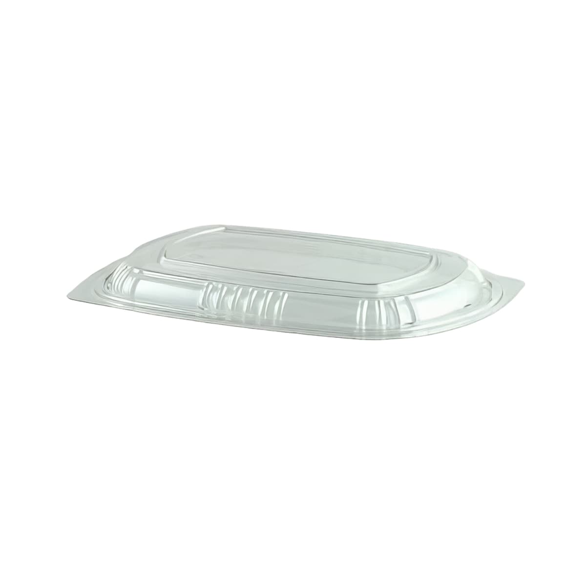 MicroRaves® Lid Dome Large (LG) 10.25X7.25X0.94 IN PP Clear Rectangle For Container Microwave Safe Anti-Fog 250/Case