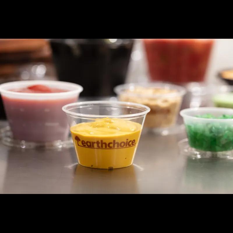 EarthChoice® Souffle & Portion Cup 4 OZ PLA Clear 2400/Case