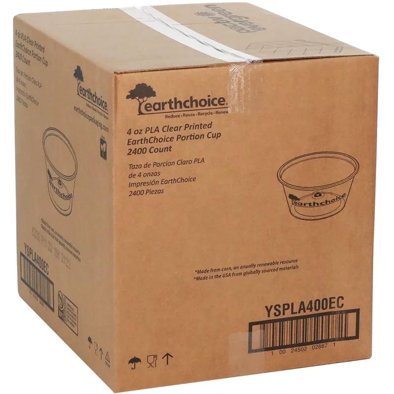 EarthChoice® Souffle & Portion Cup 4 OZ PLA Clear 2400/Case