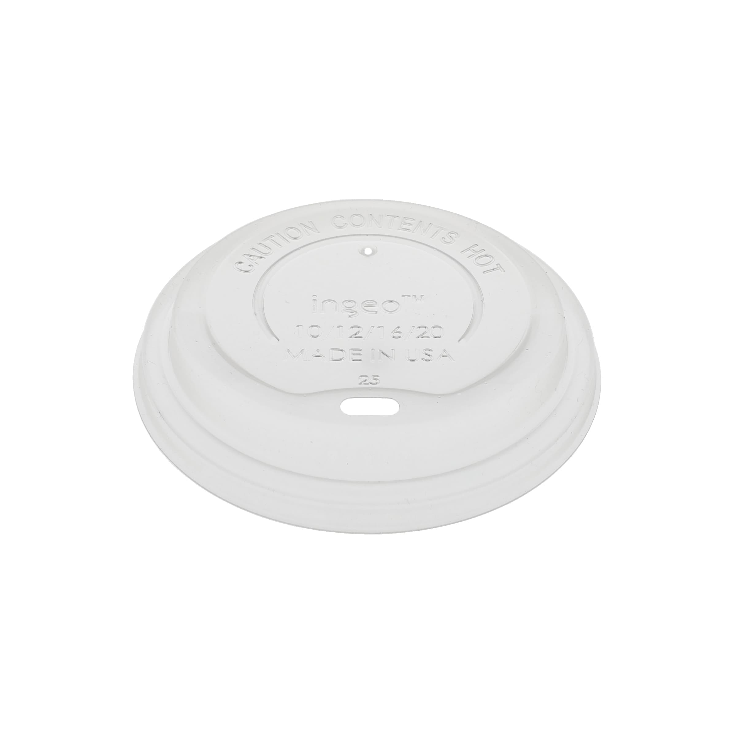 EarthChoice® Lid PLA Translucent For 10-20 OZ Hot Cup 1000/Case
