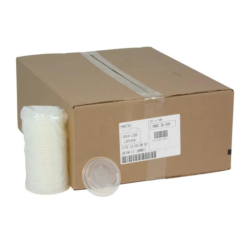 EarthChoice® Lid PLA Translucent For 10-20 OZ Hot Cup 1000/Case