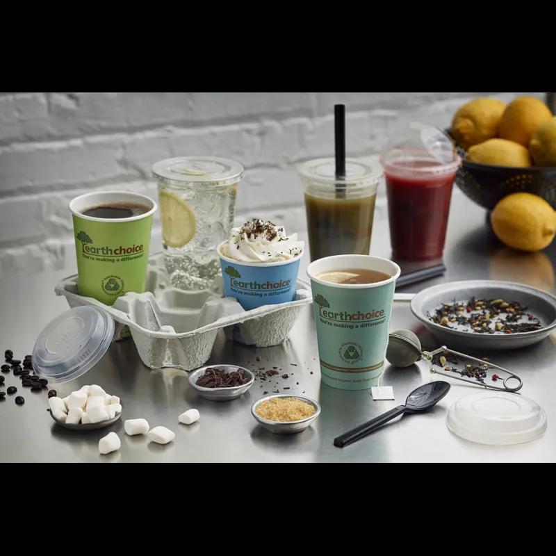 EarthChoice® Lid PLA Translucent For 10-20 OZ Hot Cup 1000/Case