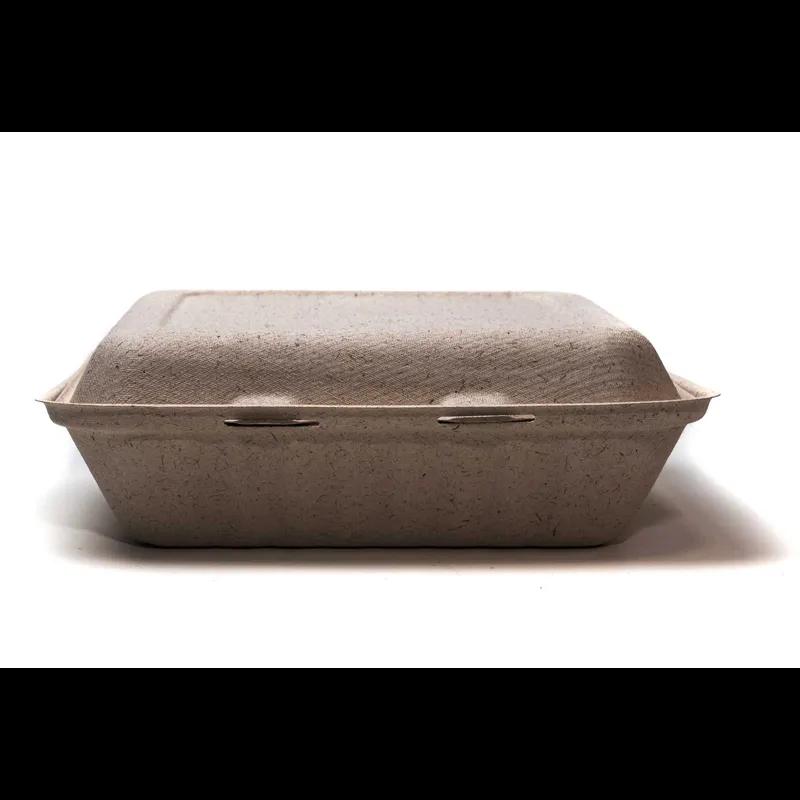 Ovation Take-Out Container Hinged With Dome Lid 9X9X3 IN Sugarcane Square 300/Case