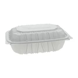 Take-Out Container Hinged With Dome Lid 9X6X3.1 IN MFPP White Rectangle 170/Case