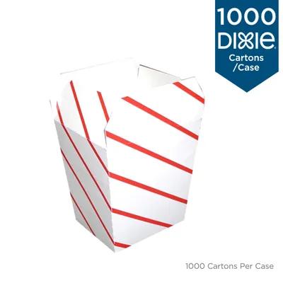 Dixie® Take-Out Box 2.25X1.875X2.875 IN White Red Stripe Scoop Style 1000/Case