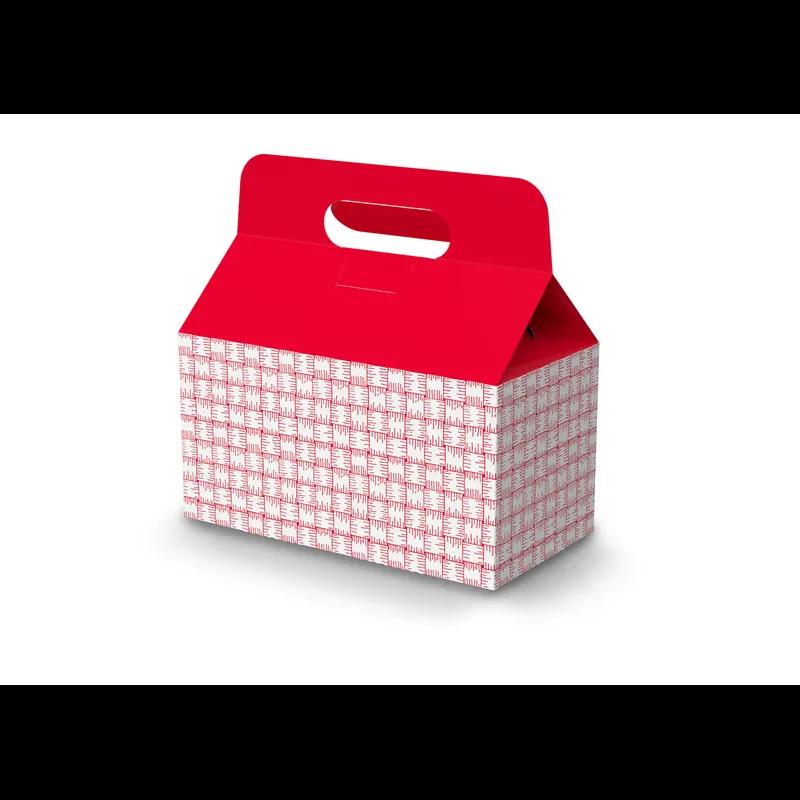 Take-Out Box Barn 9.5X5X5 IN Red White Basket Weave 125/Case