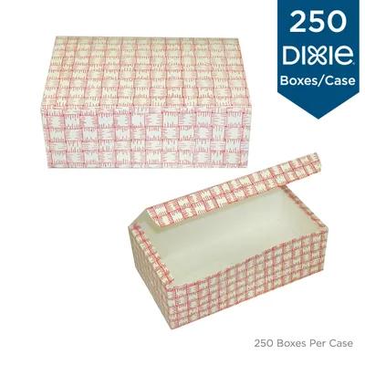Dixie® Fried Chicken Take-Out Box Tuck-Top 7X5X2.5 IN SBS Paperboard Red White Plaid Medium Weight 250/Case